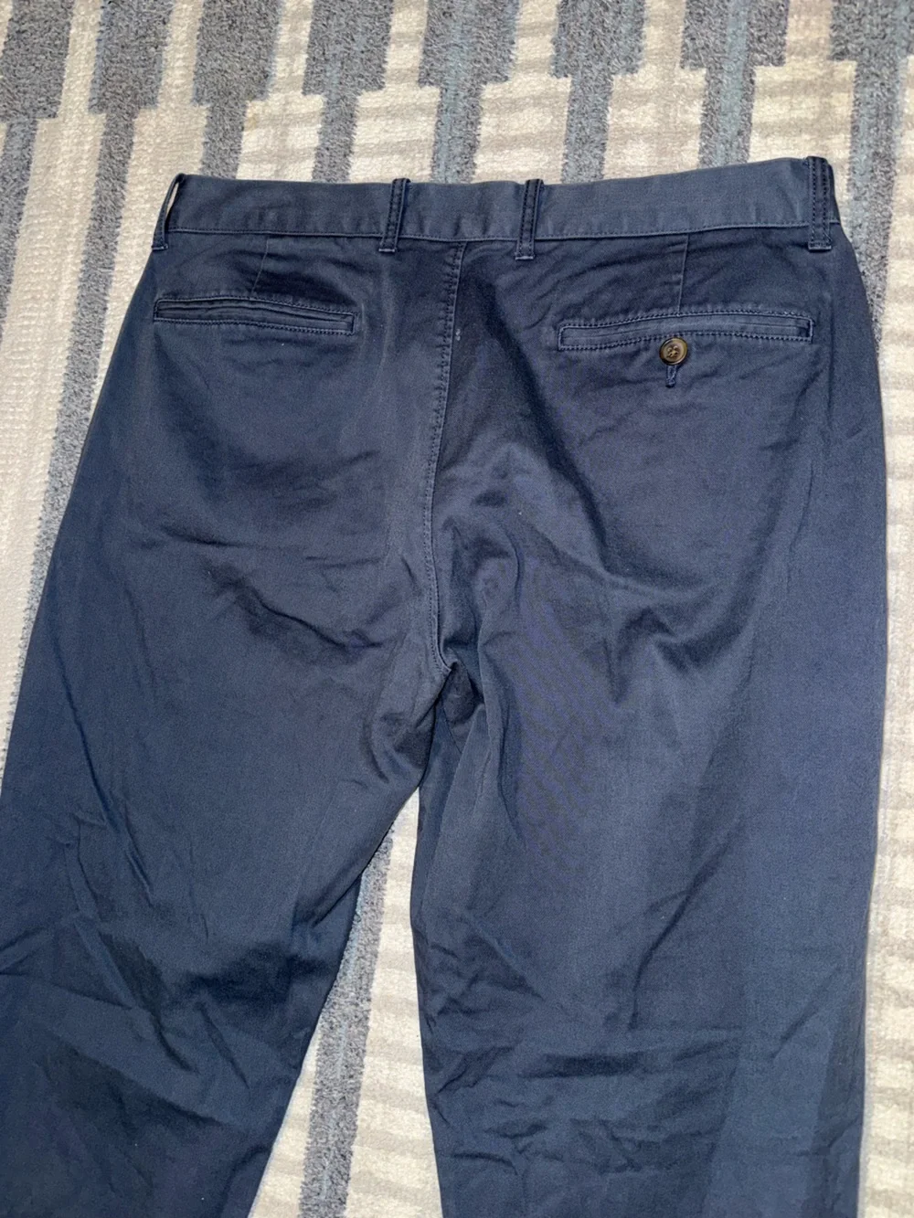 J.Crew Flex Men's Navy Casual Chino Pants 32x34 Straight Leg Flat Front